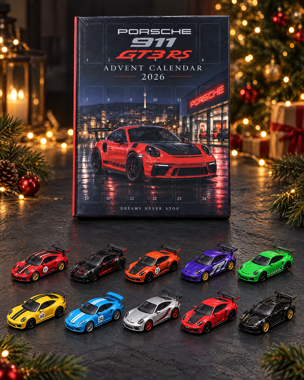 Porsche advent calendar and 10 collectible minis